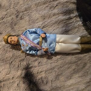 Fairytale Prince Ken Blue & White Prince Doll w/Gold Accents, Doll Only, No Box